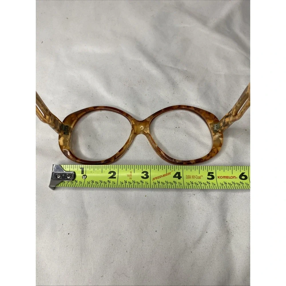 Vintage Oversized Amber Tortoise Shell Glasses Frames Only France
